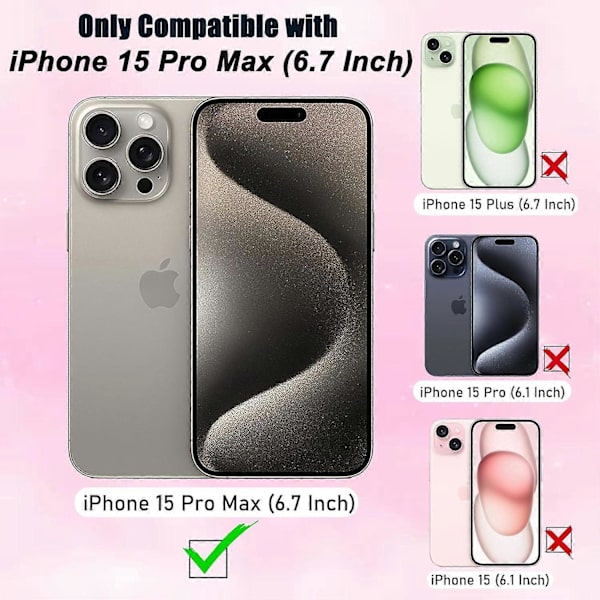 Fyrkantigt iPhone 15 Pro Max-fodral med glitter, magnetiskt, kompatibel, fullständigt kameraskydd, lyxig plätering, söt, transparent, stötsäker, tunt mobilfodral (Guld)