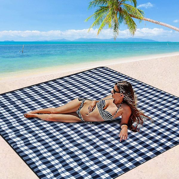 Vedenpitävä taitettava piknik-ulkohuopamatto piknik-matto retkeilyyn rantapuistoon perhekonsertteihin（150x200cm）