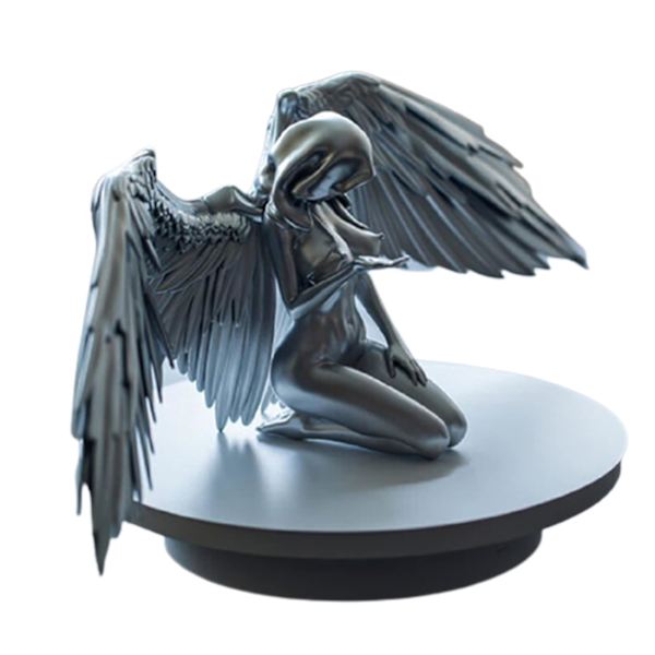 Änglafiguriner, ängel Kvinna Vinge Knäböjande Kappa Hatt Figur Prydnad För Trädgård Hem Konst Dekoration Tillbehör