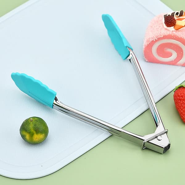 Små Köks Tänger Mini Tänger Med Silikon Spetsar 18cm Serveringstänger, Set Om 3