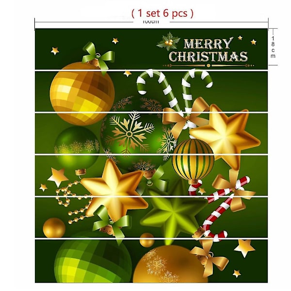 3D Julgran - 39.3 Tum X 7.08 Tum - 35 - Med Presentaskar Självhäftande Trappstegsdekaler Julfest Heminredning
