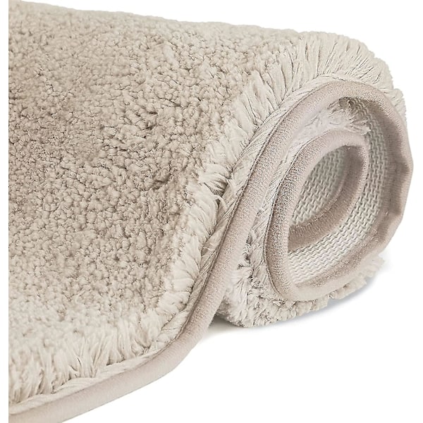 Halkskyddad badrumsmatta i mikrofiber, maskintvättbar golvmatta med mjukt vattenabsorberande mikrofiber