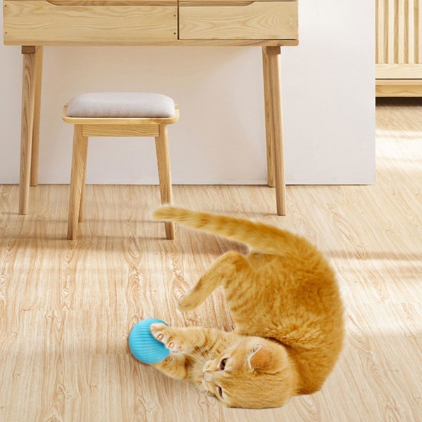Oppladbare katteleker Ballselvoppvarming Relief Artifactcat Stickelectric Intelligent Cat Ballet Supplies（Rosa）
