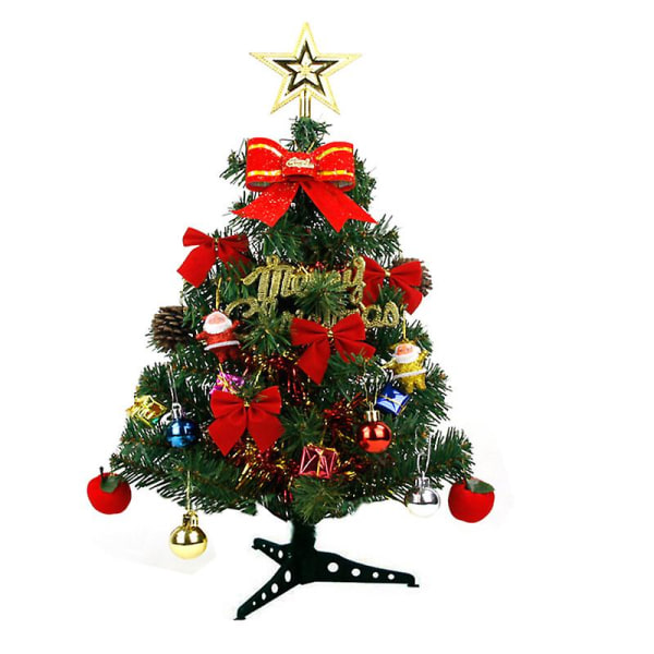 Mini joulukuusi Pieni mini joulukuusi Led-valoilla Joulupöydän keinotekoiset koristelahjat (30 cm)