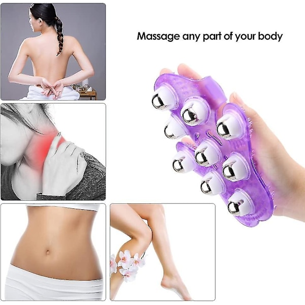 Anself Palmformad massagervante med 9 360 graders rulle