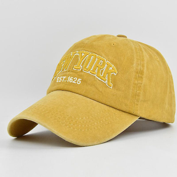 Ny tvättad bomulls keps New York broderad basebollkeps keps solhatt broderad baseboll solskydd hatt