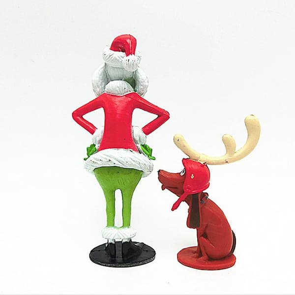 12-pack Grön Monsterfigur Leksaksdockor Set PVC Modell Samlingar Juldekoration