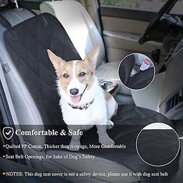Bilsäte utan kjol Design Hund Framsäte Överdrag Oxford Sätesöverdrag Svart