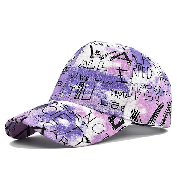 Graffiti Print Hat Mænd Og Kvinder Alsidig Multi-farve Maleri Sol Hat Trend Mode Cap Baseball Hat