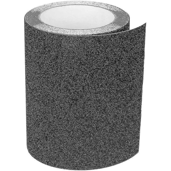 Halkskyddstejp för trappor, friktion, slipande för säkerhet, stege, inomhus, utomhus, hög dragkraft, 15 cm x 5 m, svart