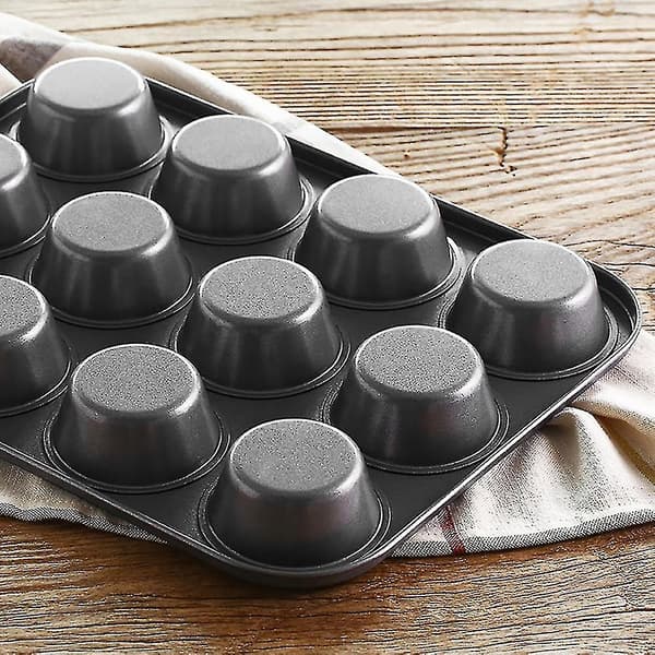 12 hål Non-stick rund Cupcake form Pan Muffin bricka B