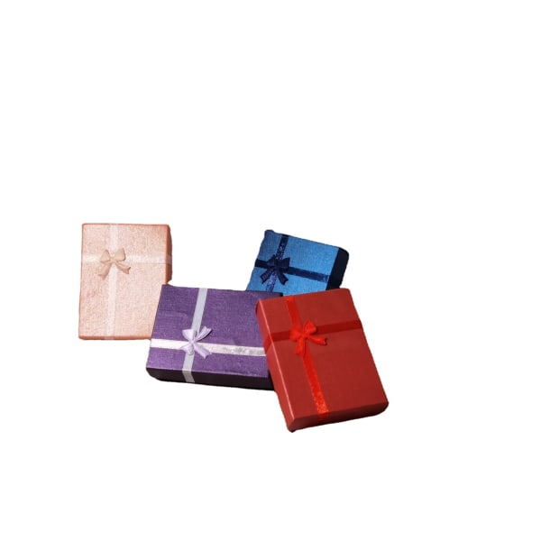 Set med 12 smyckespresentaskar i papper - 7 x 9 cm