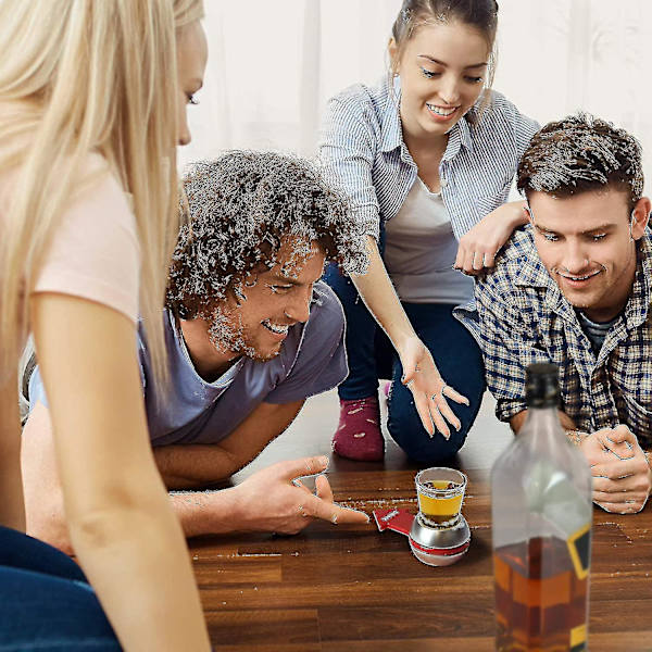 Party Drinking Game med Shotglas, Snurra Skottet Pilspel Vinset Kreativ Bar Underhållning Peka Snurra Fin Vinset