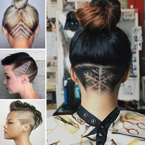 Barber Razor Hair Tattoo Carving Pen Rustfritt stål Frisyre Design Trimmer For Øyenbryn Bart Hårstyling Profesjonelt hårverktøy