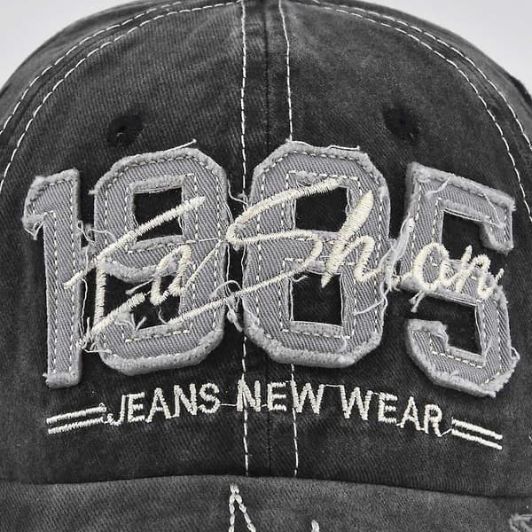 1985 Broderte Baseball Cap Ripped Patch Broderte Baseball Cap Brev Broderte Cap Retro Cap
