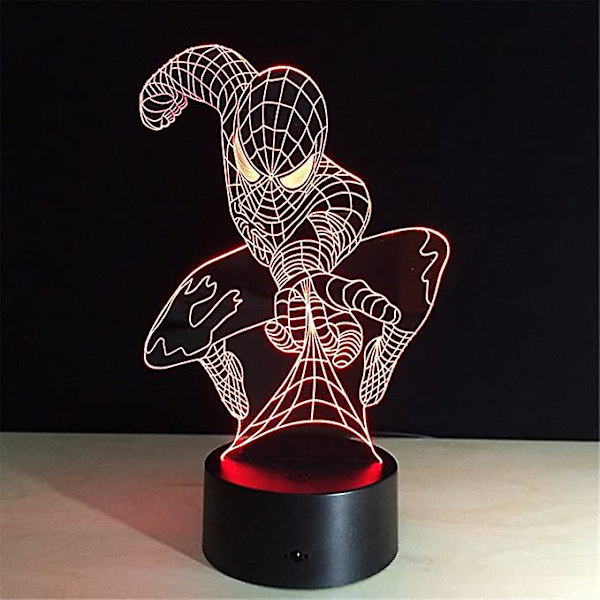 Wabjtam 3d nattlampa vetenskaplig nyhetsillusion LED-ljus smart touch dimmer ljus 7 färgförändringar sovrum heminredning vision rgb gradient skrivbordslampa barn