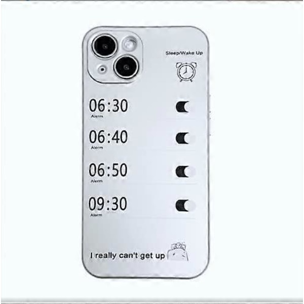 Kreativ Matt Plätering Alarm Sida Fodral Kompatibel med iPhone 13 / iPhone 13 Pro/iPhone 13 Pro Max, Rolig Design Telefonfodral för Pojkar (Matt, iPho