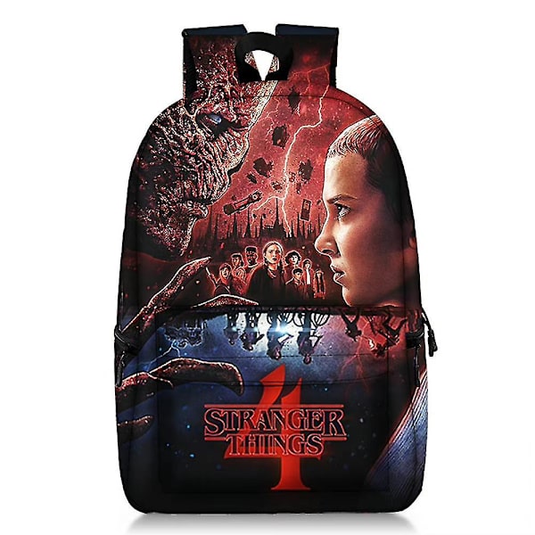 Stranger Things trykte rejserygsække til studerende skole tasker gaver（B）