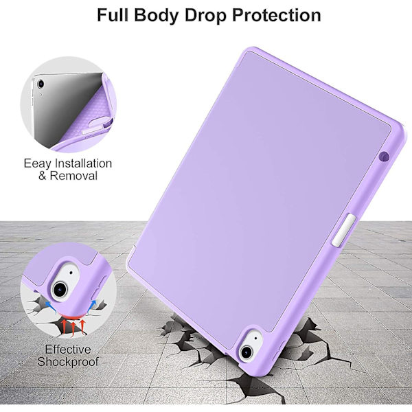 Fodral Kompatibelt Med Ipad Air 4:e Generation 2020 10.9 Tum [Pennhållare/2:a Pennladdning] [Automatisk Sömn/Vakna], Trivikt Stativ Smart Fodral