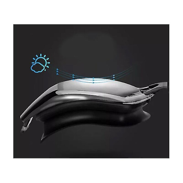 Svala Svarta Simglasögon för Vuxna Anti-Immande Simglasögon Elektropläterad Silikon Näsklämma Öronproppar Simglasögon