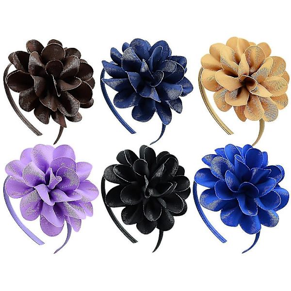 Chiffon Blomsterkrans Hårband För Flickor Bröllop Festival Fester Blommig Hårband