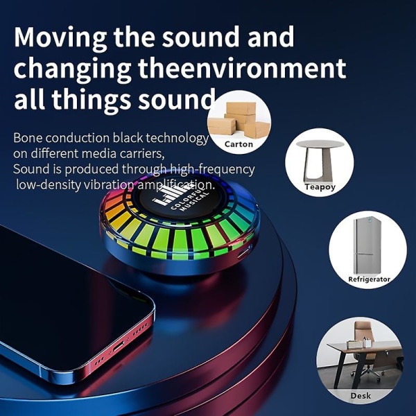 Bluetooth Audio App Styr ljudupptagning Atmosphere Light Trådlös Mini Subwoofer-högtalare