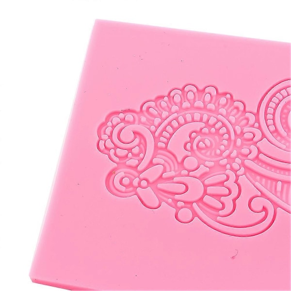 DIY Silikon Spets Blommatta Form Tårta Fondant Form Baka Dekorera Verktyg