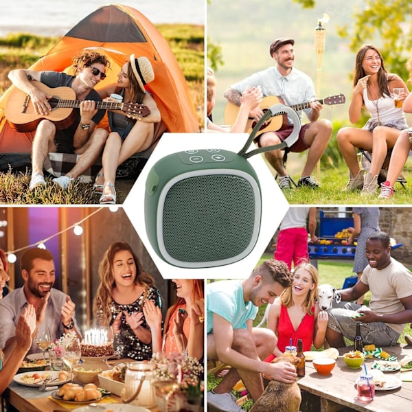 Trådlös Högtalare, Bärbar Högtalare för Skrivbord | Liten Skrivbordshögtalare för Camping Hem, Bärbar Högtalare för Utomhus, Skrivbordshögtalare Utomhus (grön)