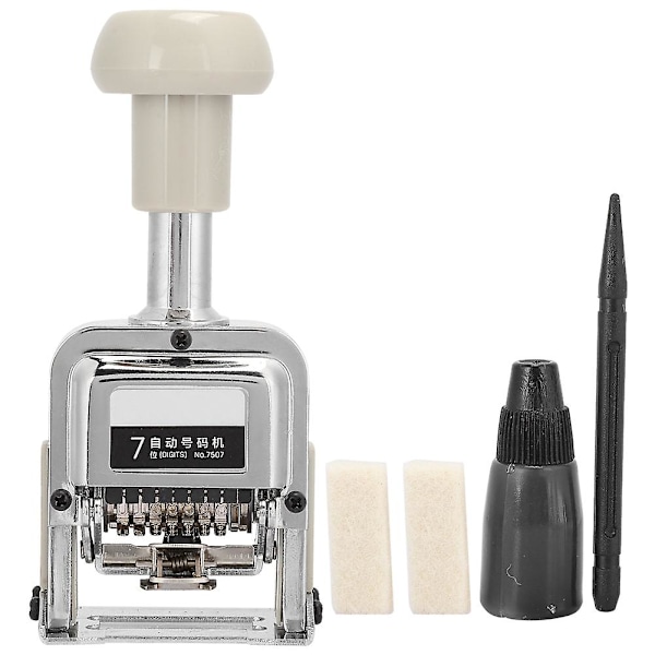 Numreringsmaskin Kontorsutrustning Skolmaterial Automatisk Transponering 7-numder Seal