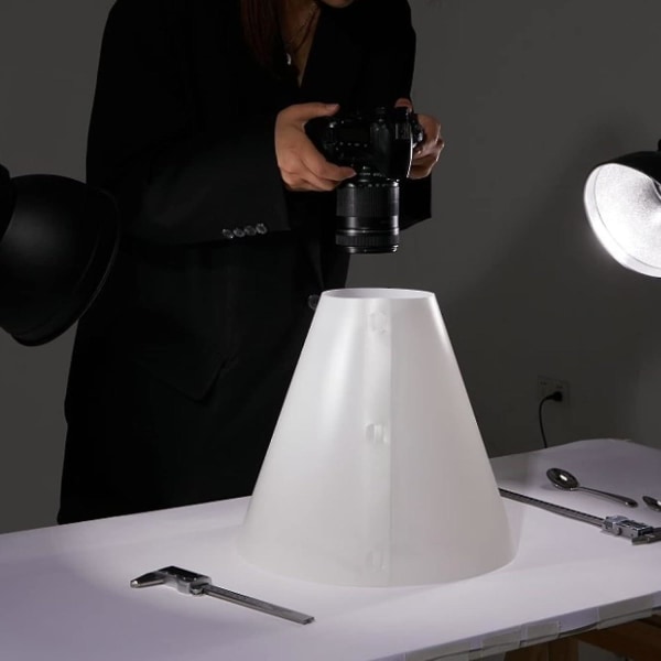 Fotodiffusor för reflekterande objekt, skrivbordsljuskon liten produktfotofotografering rekvisita kosmetisk smyckesfotografering