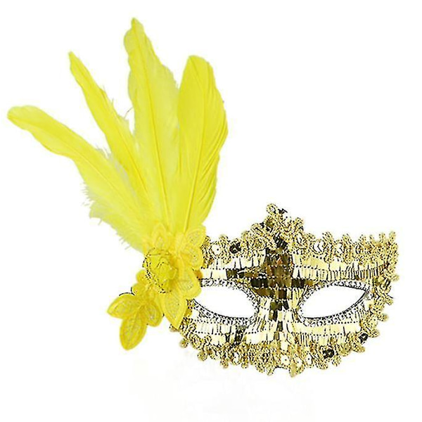 Mardi Gras-mask, fjäderögonmask för Halloween