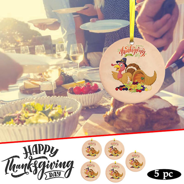 2020 Ornament Höst Thanksgiving Kalkon Bröllop Fest Dekoration Ny PVC