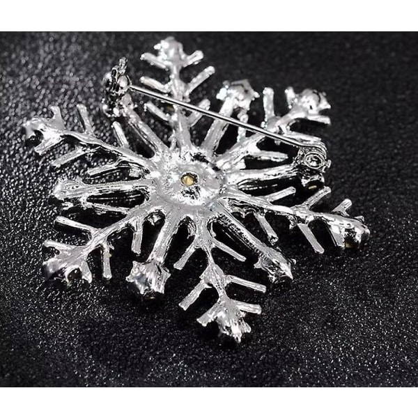 Kristallvinter snöflinga brosch stift för kvinnor