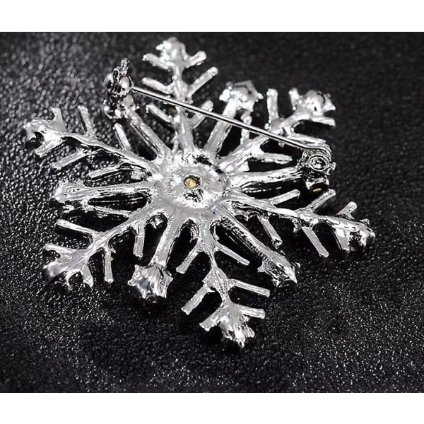 Krystal vinter snefnug broche nåle til kvinder