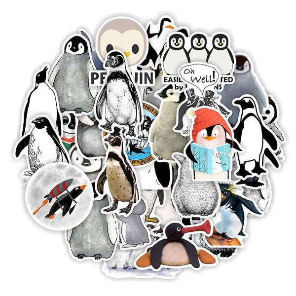 50 Pcs Penguin Stickers for Water Bottle Laptop Skateboard Luggage Guitar Car Motorcycle Bike Vinyl Waterproof Penguin Sticker Pack Suitable for Teens