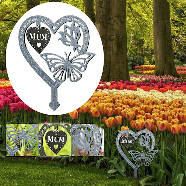 Fars present trädgårdsdekoration minnesgåva fjärilsornament