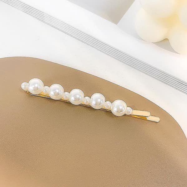 5 stk perleklips store hårklipser pins barrette slips hårnåler