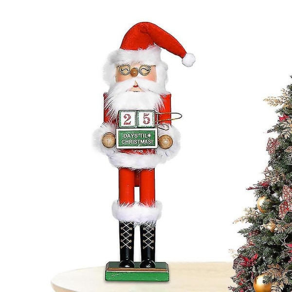 Træ julenedtælling adventskalender Nøddeknækkeren dukkefigurer Julemanden adventskalender