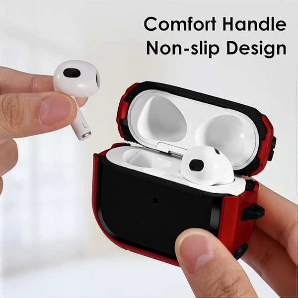 Skydd för AirPods 3-fodral, Stötsäkert AirPod Gen 3-fodral iPod 3 Hörlurar Hårdt Skal för Män Kvinnor Kompatibelt med Apple Air Pod 3:e Generationen Cha