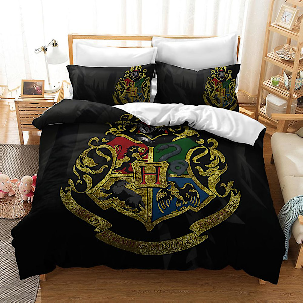 3D Digitaltryck Hogwarts Hemtextil Sängkläder Tredelad Set HL21 180*200cm -ZHENV（180*200cm）