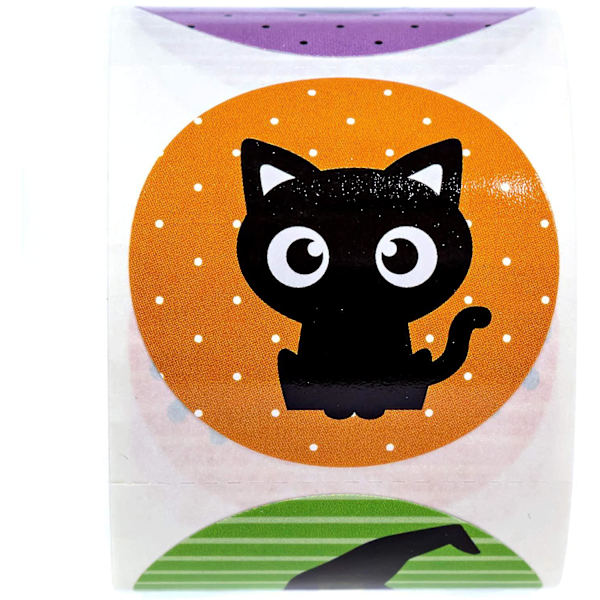Halloween-karakterklistermærker / 8 skiftende designs / 250 Halloween-klistermærker