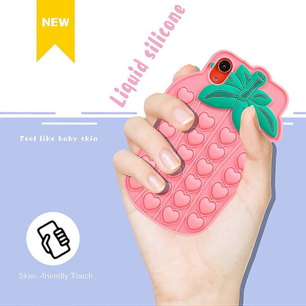 iPhone XR Skal, Silikon Estetisk Cartoon Rolig Söt Cool Trendig Kawaii Stilig Unik Designer Rolig Fidget Cover Skal för Pojkar Flickor Kvinnor Män Pi