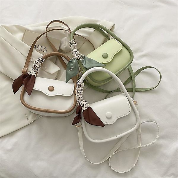 Ny Fashion Designer Skuldertaske Kvinder Mærke Blød PU Læder Håndtag Håndtaske Kvinde Klassisk Casual Solid Kvinder Crossbody Taske Khaki