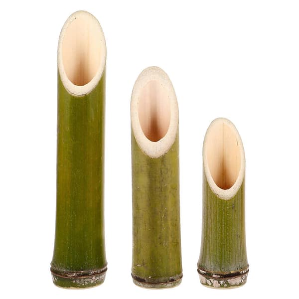 1 set bambu blomvas blomkruka bordsdekoration blomhållare blomförvaringshållare