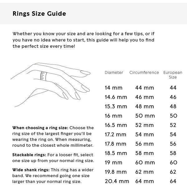 WABJTAM Kvinde ring (Diameter: 16,5 mm)