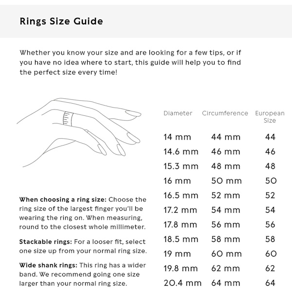 WABJTAM Kvinners ring (Diameter: 16,5 mm)