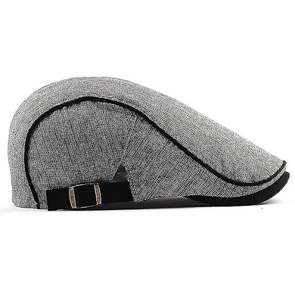 Herrar Duckbill Newsboy Gatsby Keps Cabbie Beret Platta Ivy Hattar (Ljusgrå)