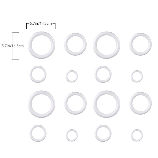 16 st DIY Bipeltate Donut Krans Hantverk Tillbehör Runda Cirkel Ornament