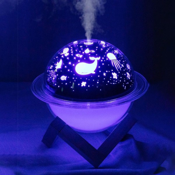 Planet Humidifier Night Light Aroma Home Air Diffuser Sumu Purifier Spray Lahja (Ocean)