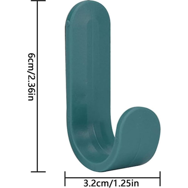 12 st självhäftande krokar i olika färger, väggkrok i plast, kraftiga handdukskrokar, handdukshållare, skåpkrok för badrum, sovrum, kök, kontor